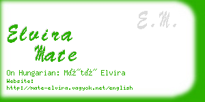 elvira mate business card